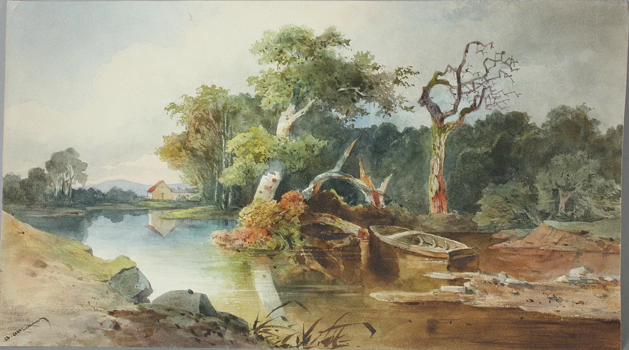 Paesaggio fluviale - Altamann Anton